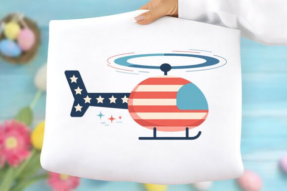 Patriotic Helicopter PNG: Graphics for Freebies