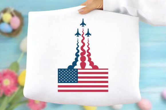 Patriotic USA Airshow Flag PNG Graphics Freebies