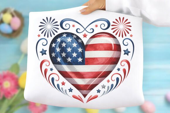 Patriotic USA Heart PNG: Graphics and Freebies Review