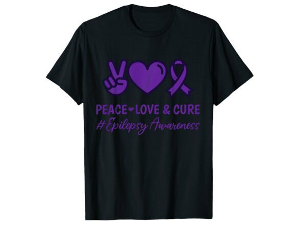 Peace Love Epilepsy Awareness T-Shirt Graphics Freebies