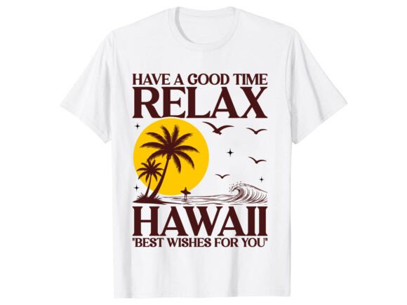 Relax Hawaii Beach Summer T-Shirt Design Review
