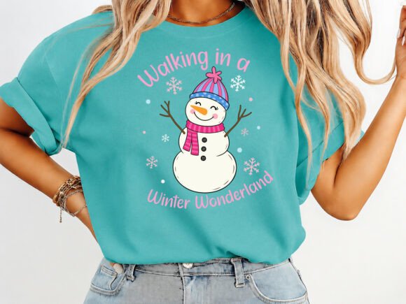 Snowman Christmas T-Shirt Design: Graphics & Freebies