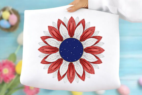 USA Floral Mandala Clipart PNG: Graphics & Freebies